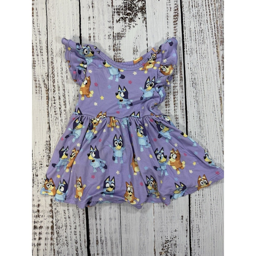 Little Sleepies BLUEY & BINGO Dance Mode Flutter Twirl Dress w/Bodysuit 3-6 mos